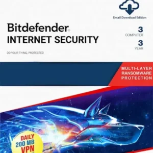 Bitdefender Internet Security 3 PC 3 Years | Windows | Latest Version | Email Delivery