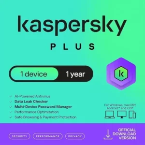 Kaspersky Plus 1 User 1 Year | Email Delivery
