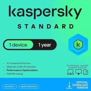 Kaspersky Standard 2026 1 User 1 Year Windows, Mac, Android, iOS | Email Delivery